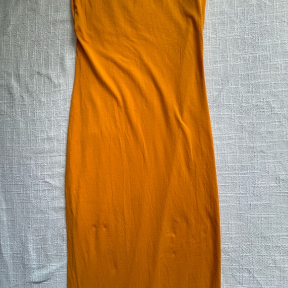 Apparis Sleeveless Tee Shirt Dress Slit Gold Yellow SZ XS - Picture 10 of 15
